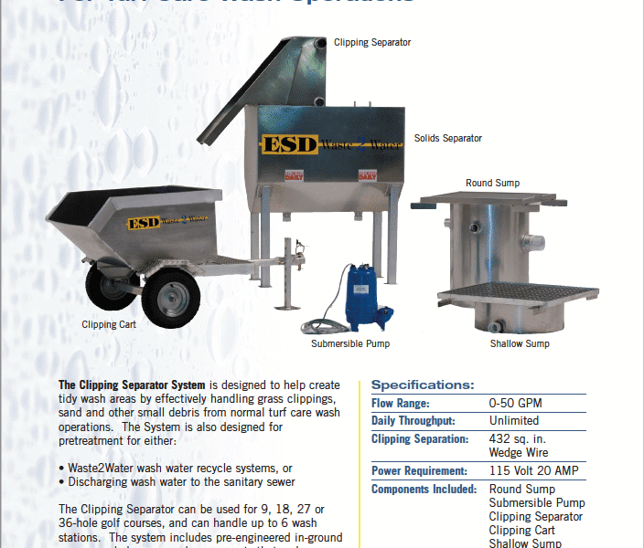 Waste2Water Separations System til græsafklip